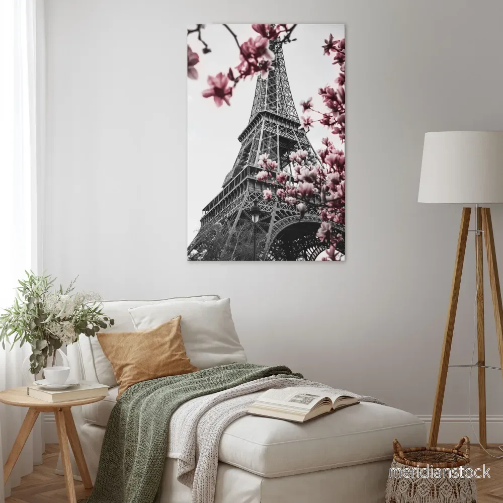 EIFFEL IN BLOOM Vertical Canvas Print
