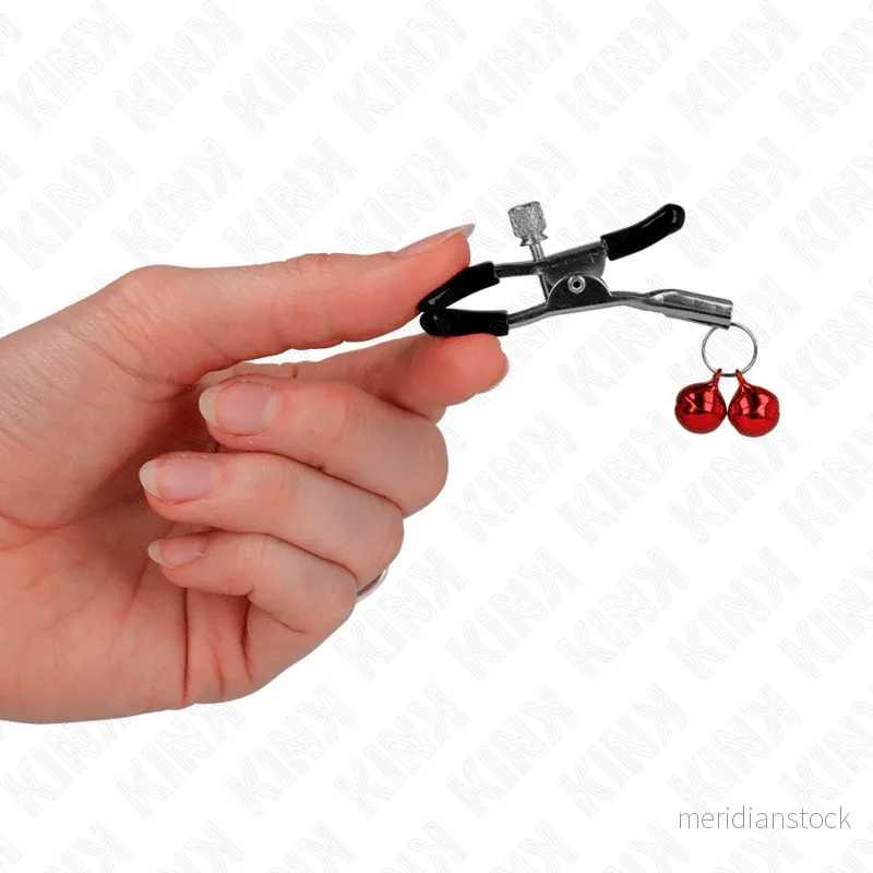 KINK - DOUBLE BELL NIPPLE CLAMP RED 6 CM - Bild 2