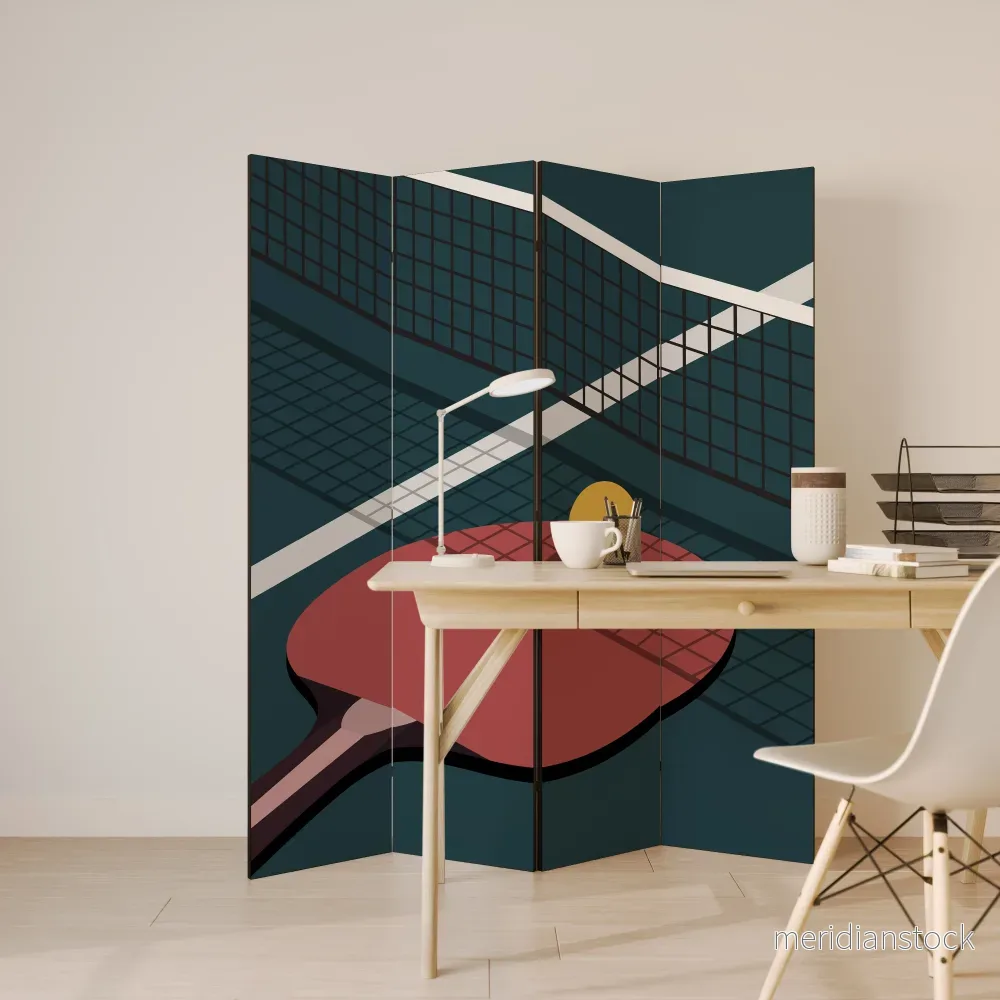 PING- PONG GAME Rumsavdelare 4 paneler - Bild 3