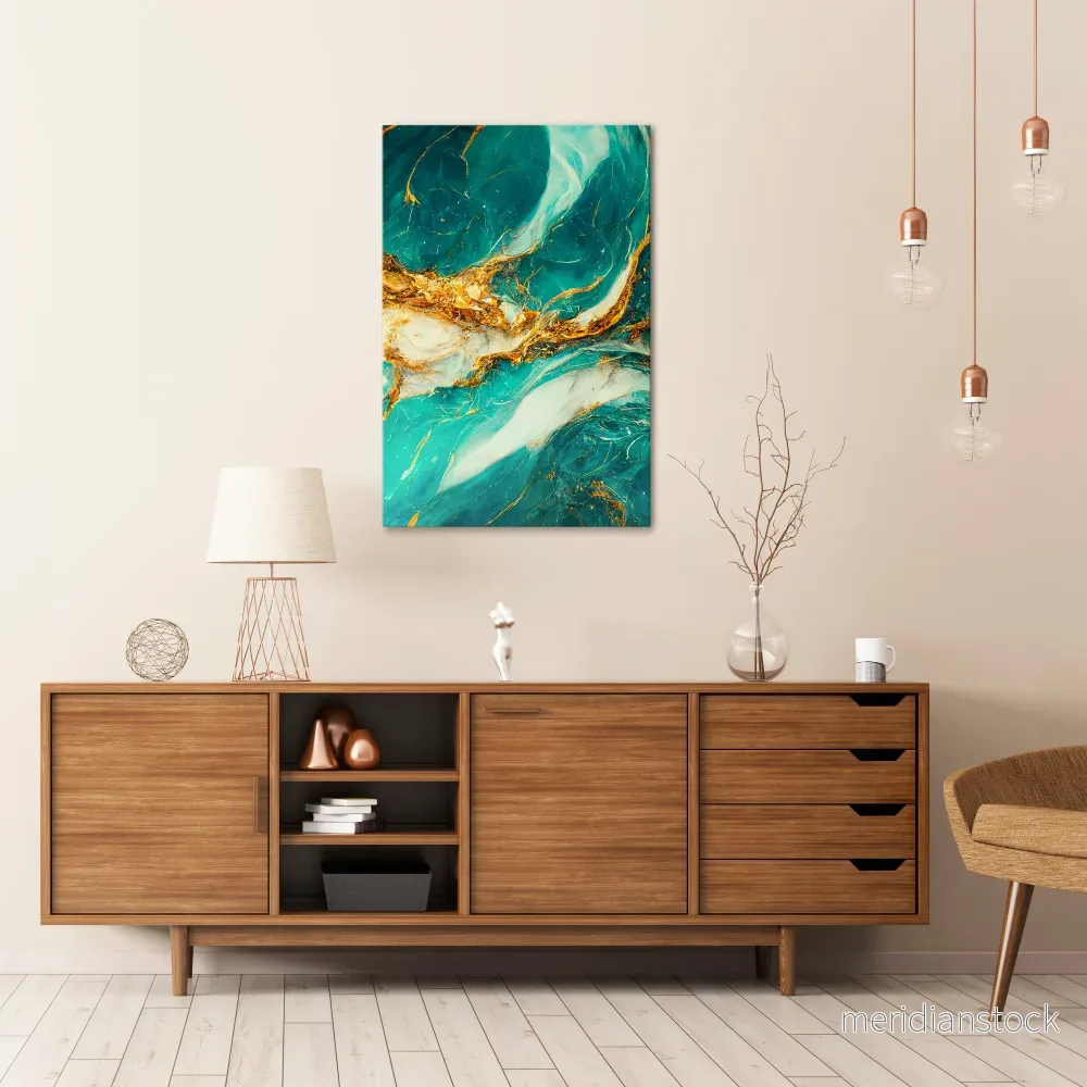 GILDED WHISPERS Vertical Canvas Print - Bild 2