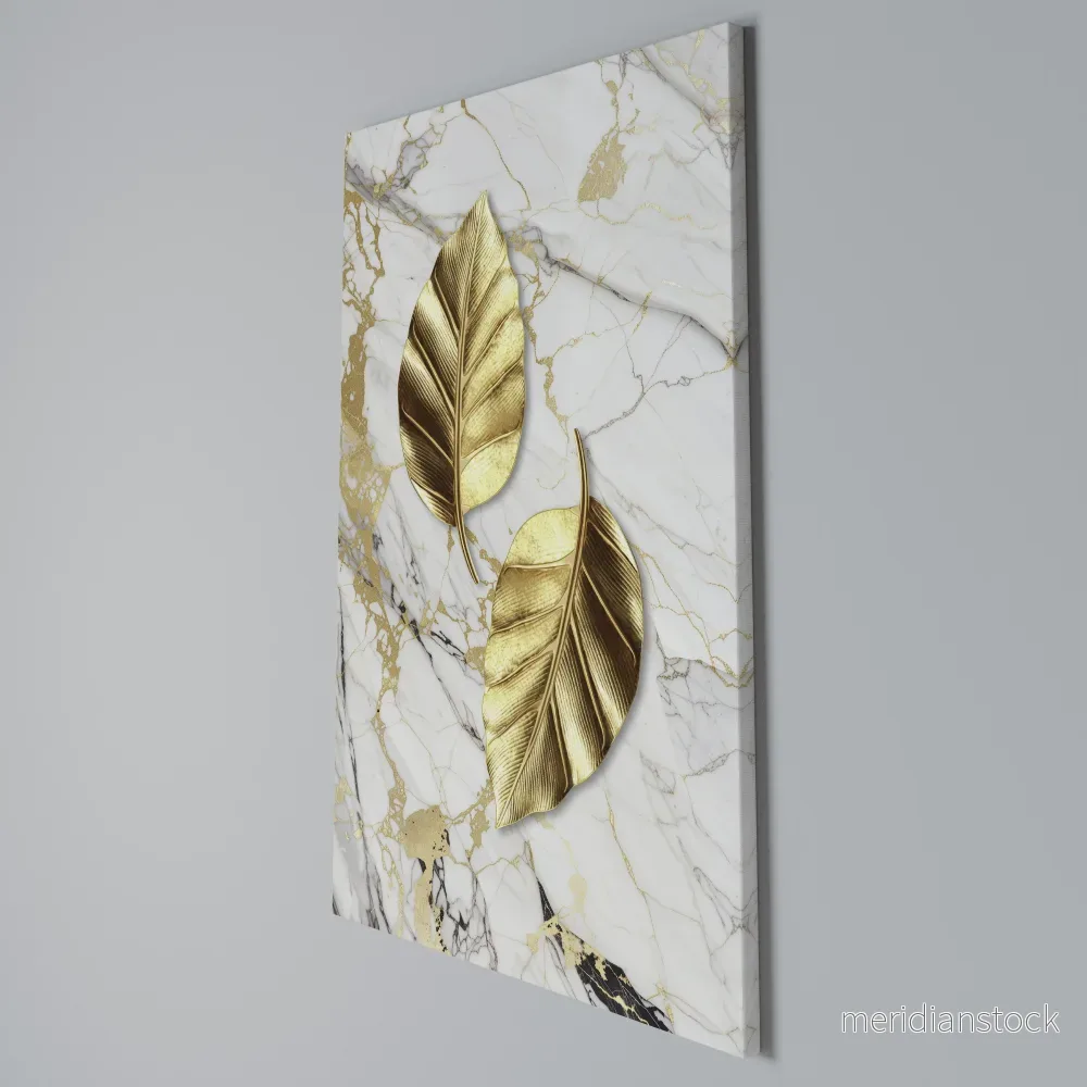 MARBLE MEETS NATURE Vertical Canvas Print - Bild 3