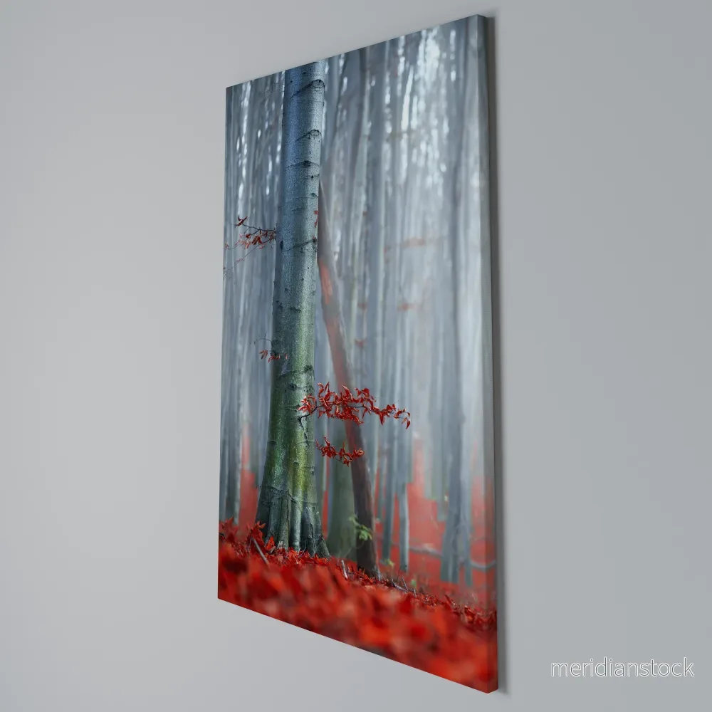 TRANQUIL RED ELEGANCE Vertical Canvas Print - Bild 3
