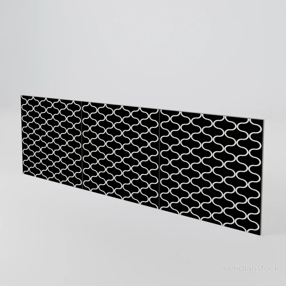 TESSELATED BLACKNESS Luckset med 3 dörrar till sideboard - Bild 2