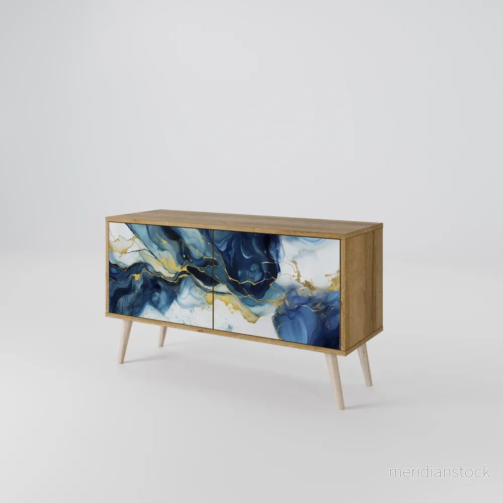 INKY MARBLE Kompakt TV-bänk med 2 dörrar INKY MARBLE Kompakt TV-bänk med 2 dörrar
