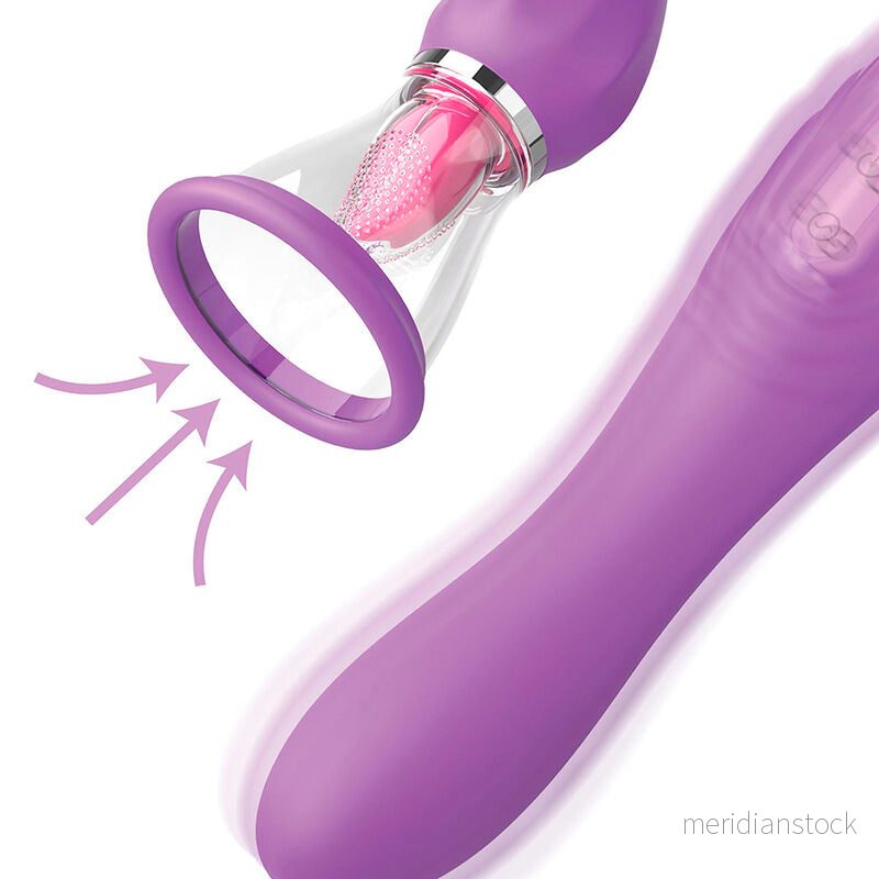 FANTASY FOR HER - ULTIMATE PLEASURE MAX SUCTION HOSE WITH STIMULATING TONGUE PURPLE - Bild 3