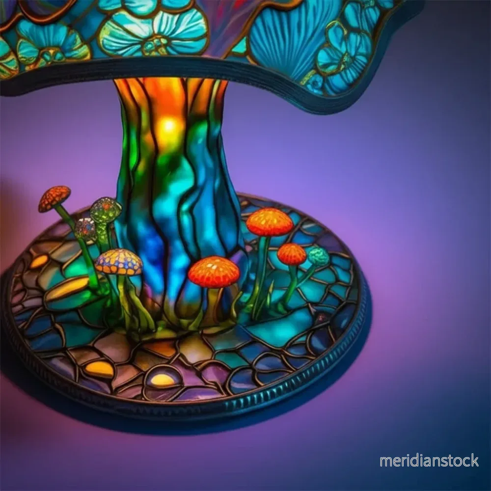 Färgglad glasbordslampa - Glowmoss - Bild 3
