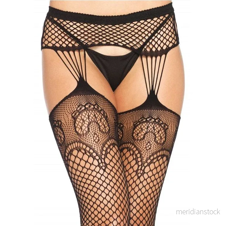 LEG AVENUE - NET STOCKINGS WITH GARTER LINES - Bild 3