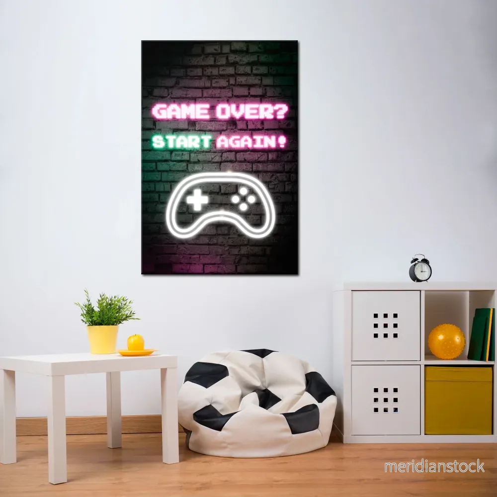 RESPAWN YOUR ADVENTURE Vertical Canvas Print