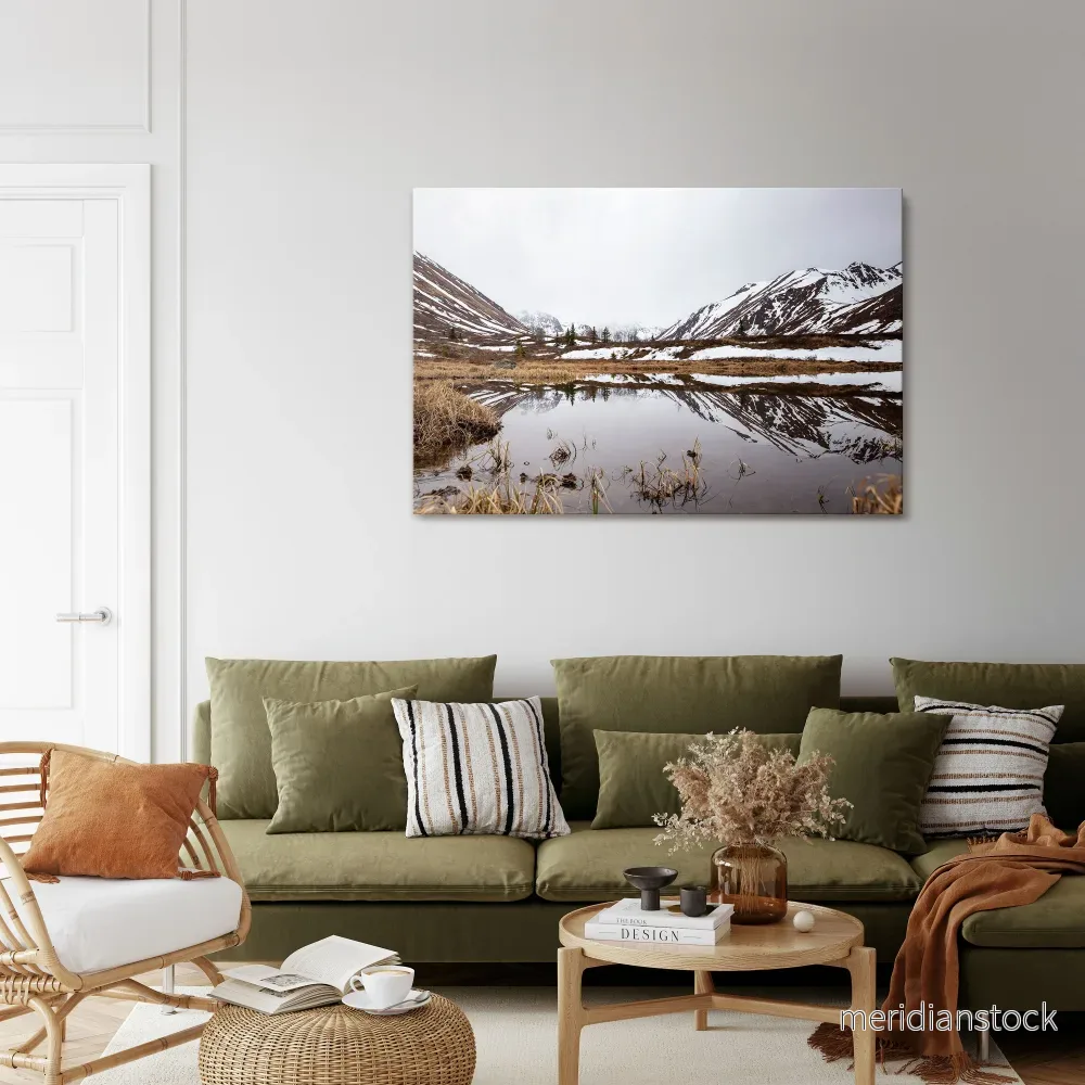 SNOW-KISSED REFLECTIONS Horizontal Canvas Print