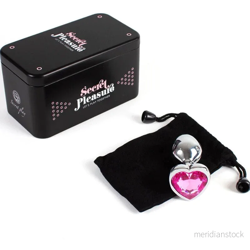 SECRETPLAY - METAL BUTT PLUG FUCHSIA HEART SMALL SIZE 7 CM - Bild 2