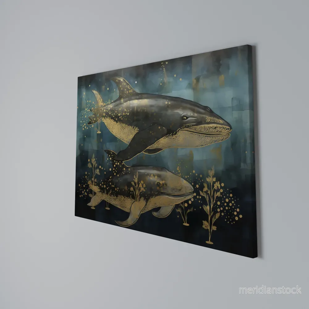 AQUATIC ELEGANCE Horizontal Canvas Print - Bild 3