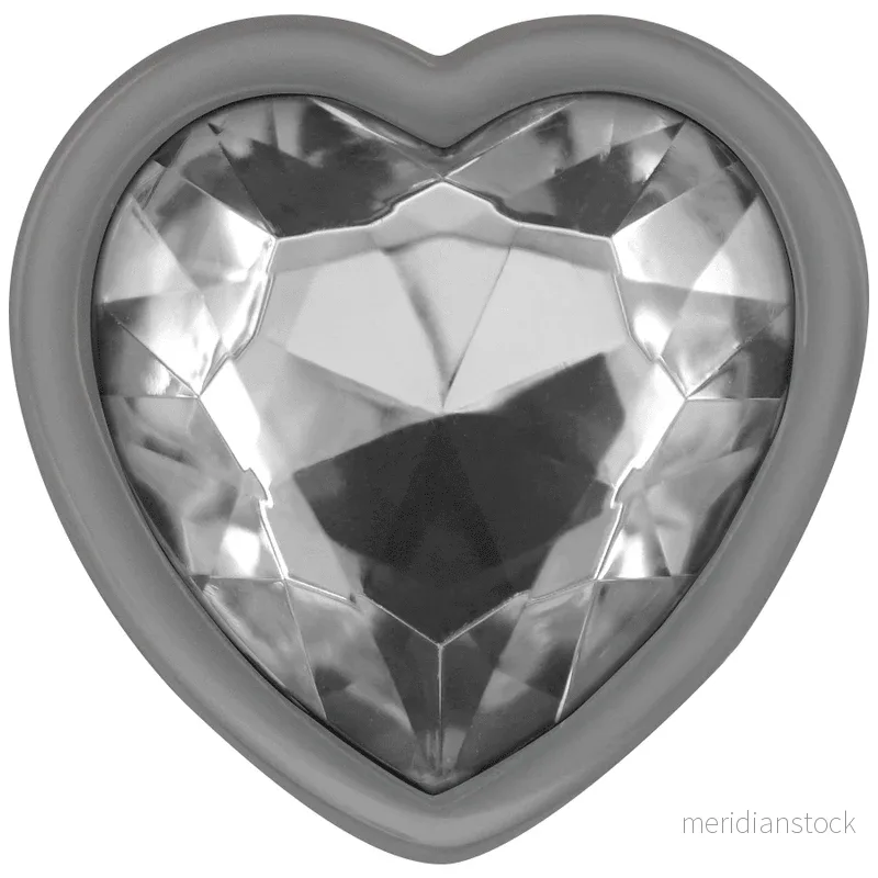 INTENSE - ANAL PLUG METAL ALUMINUM WHITE HEART SIZE L - Bild 2