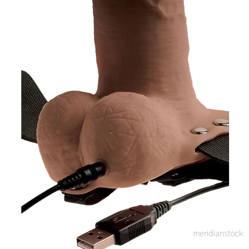 FETISH FANTASY SERIES - ADJUSTABLE HARNESS REALISTIC PENIS WITH RECHARGEABLE TESTICLES AND VIBRATOR 15 CM - Bild 2