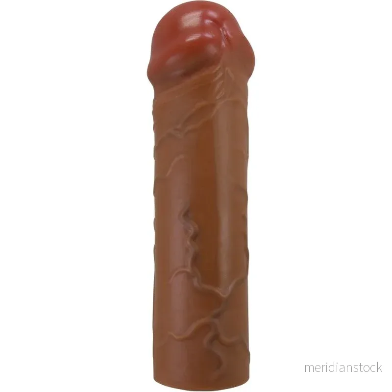 PRETTY LOVE - NILE PENIS SLEEVE WITH 2.5 CM EXTENSION MULATTO