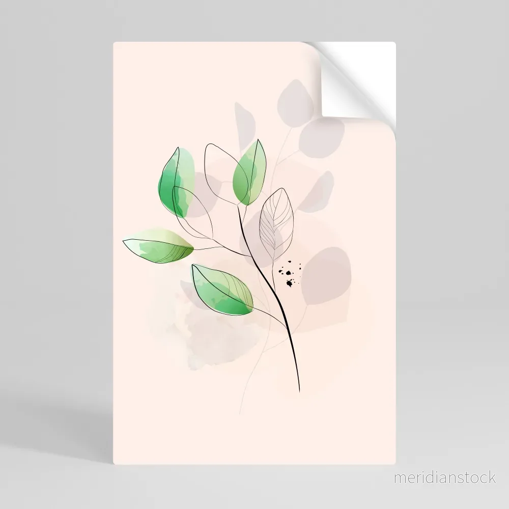 SERENE LEAF SONG Självhäftande Vertikal Poster - Bild 2
