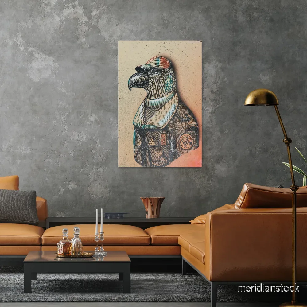 FEATHERED FASHIONISTA Vertical Canvas Print