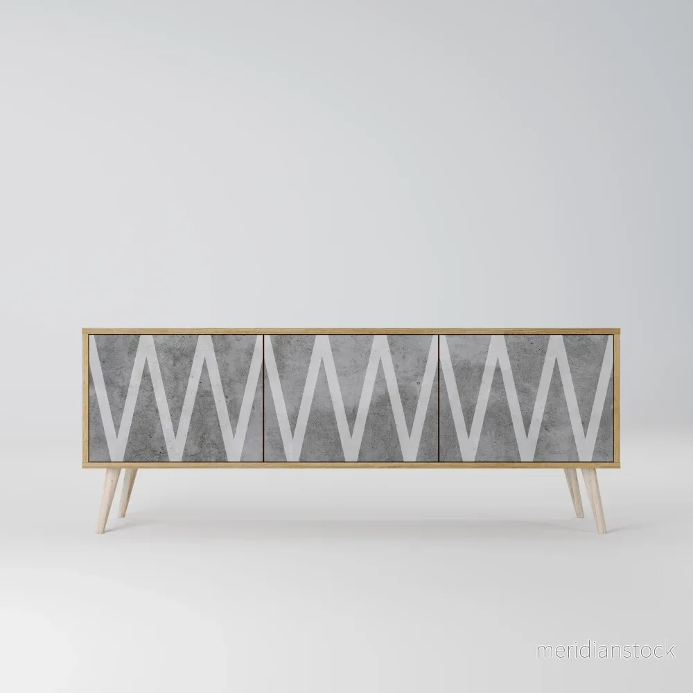 SOLID ZIG ZAG TV-bänk med 3 dörrar - Bild 2