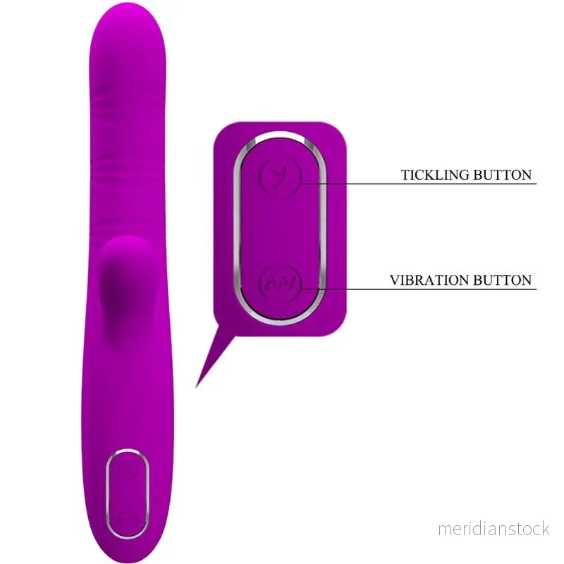 PRETTY LOVE - ANGELIQUE MULTIFUNCTION VIBRATOR + CLITORIS STIMULATOR PURPLE - Bild 2