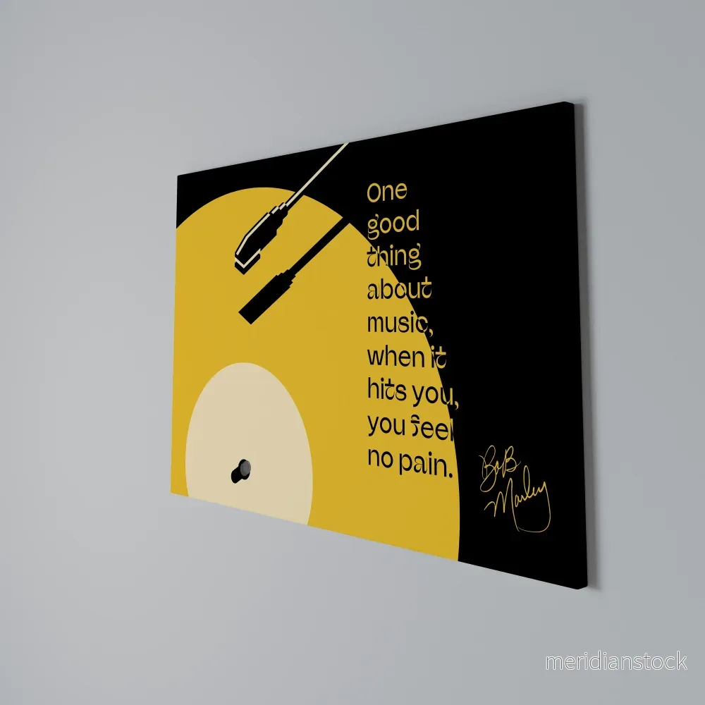 MUSIC - NO PAIN Horizontal Canvas Print - Bild 3