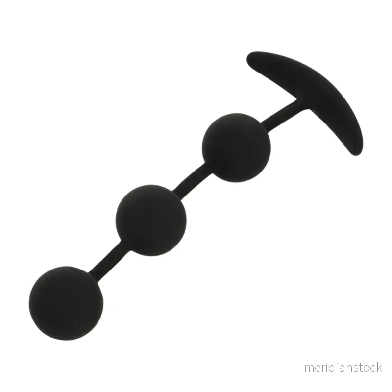 BLACK&SILVER - HARRY ANAL ROSARY 3 SILICONE SPHERES 14 CM - Bild 2