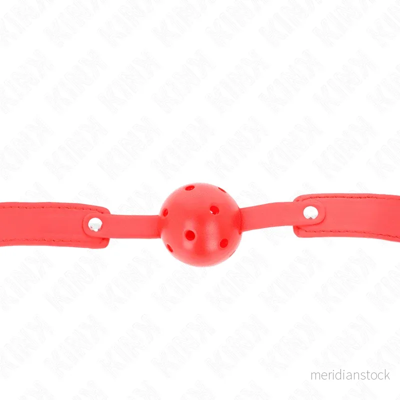 KINK - RED BREATHABLE BALL 4.5 CM GAG 65 x 2.5 CM