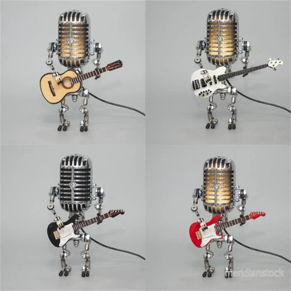 Dekorativ mikrofonrobotlampa med gitarr – Max Dekorativ mikrofonrobotlampa med gitarr – Max