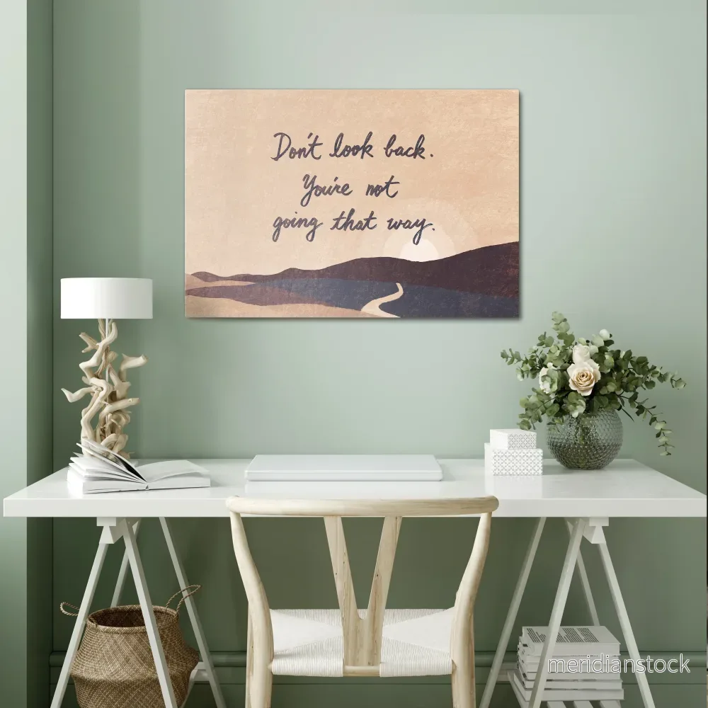 DON'T LOOK BACK Horizontal Canvas Print - Bild 2