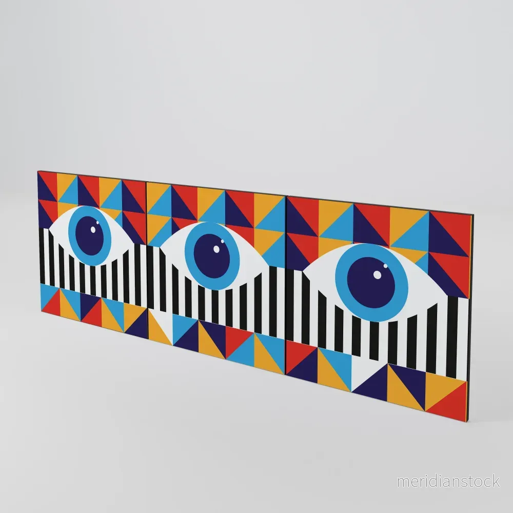 ABSTRACTION AND GEOMETRY Luckset med 3 dörrar till sideboard - Bild 3