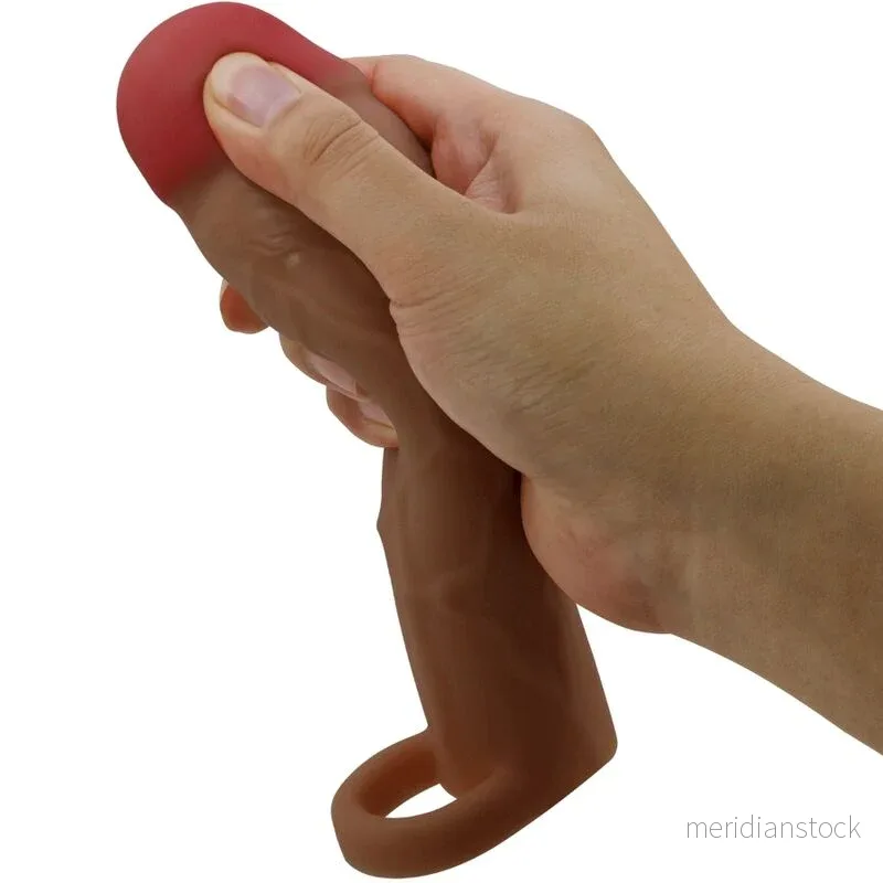 PRETTY LOVE - HANI PENIS SLEEVE WITH 5 CM EXTENSION MULATTO - Bild 2