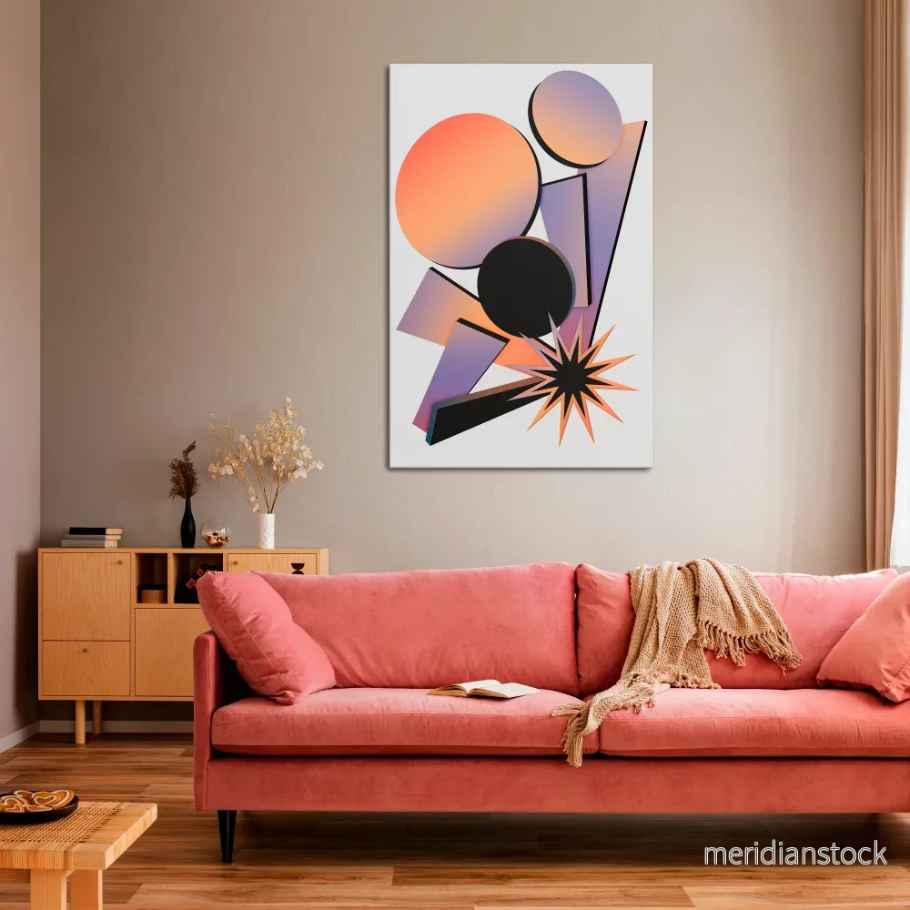 ANGULAR ARTISTRY Vertical Canvas Print - Bild 2