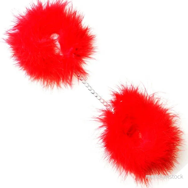 SECRETPLAY - RED MARABOU HANDCUFFS - Bild 3