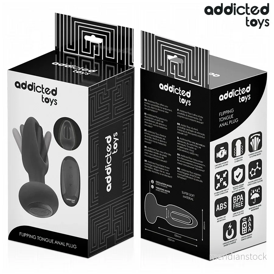 ADDICTED TOYS - ANAL PLUG WITH VIBRATING TONGUE AND REMOTE CONTROL - Bild 3