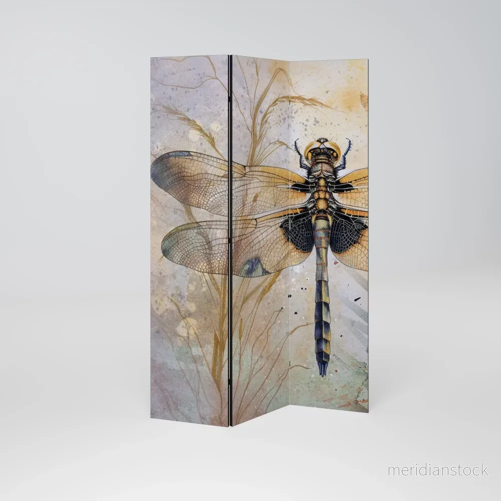 HER HIGHNESS DRAGONFLY Dekorativ rumsavdelare – 3 paneler
