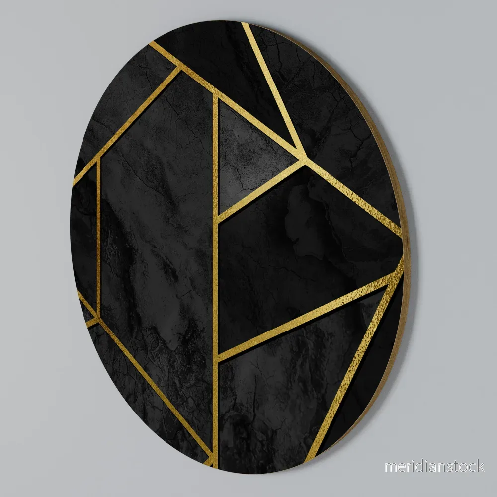 GLINTING GEOMETRIC DREAMS Rund väggdekor