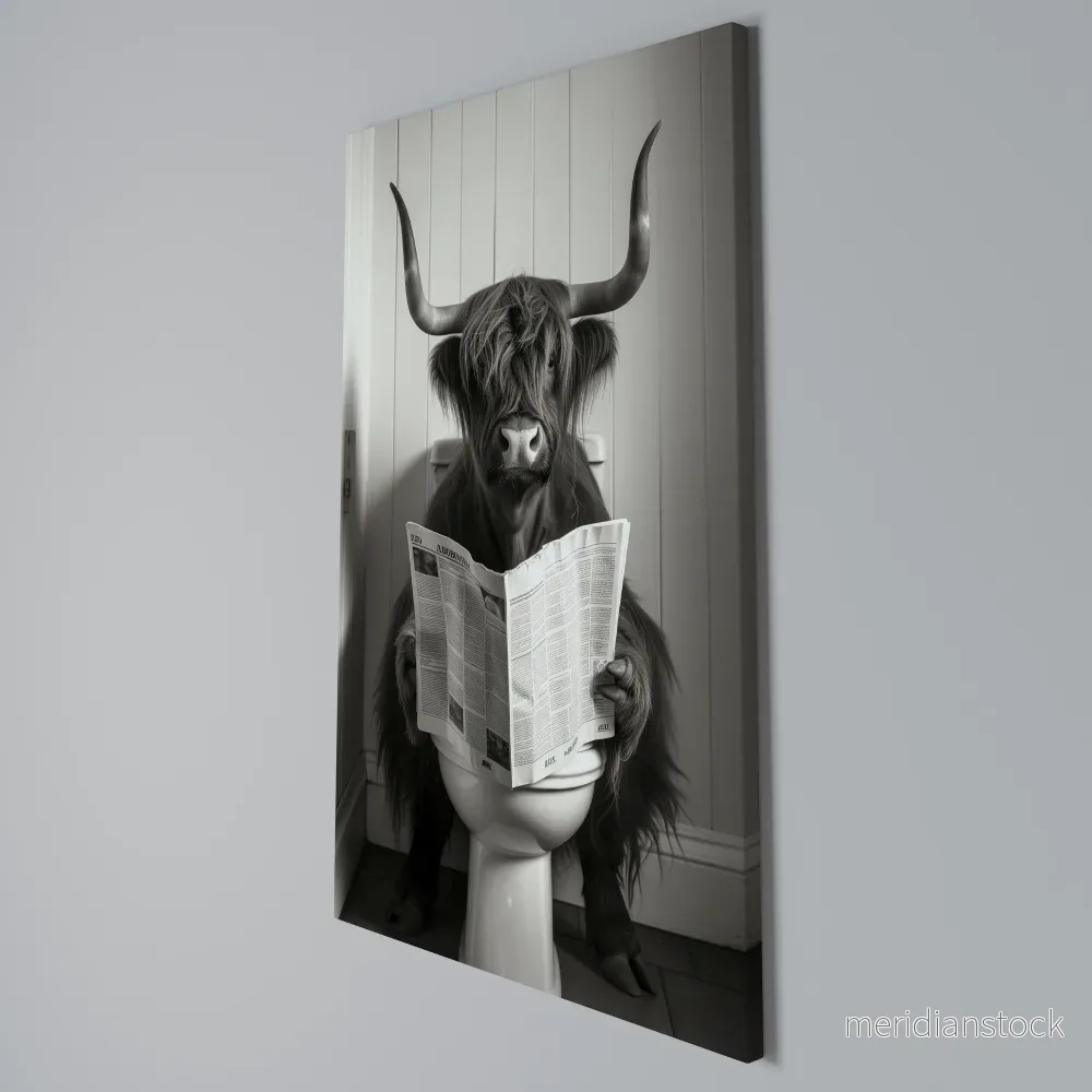 MOO-DY NEWS BREAK Vertical Canvas Print - Bild 3