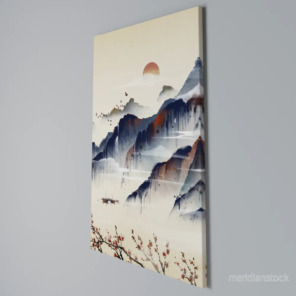 JAPANESE LANDSCAPE Vertical Canvas Print - Bild 3