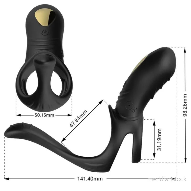 ARMONY - JOY JUMPER RING VIBRATOR FOR COUPLES & ANAL PLUG REMOTE CONTROL BLACK - Bild 3