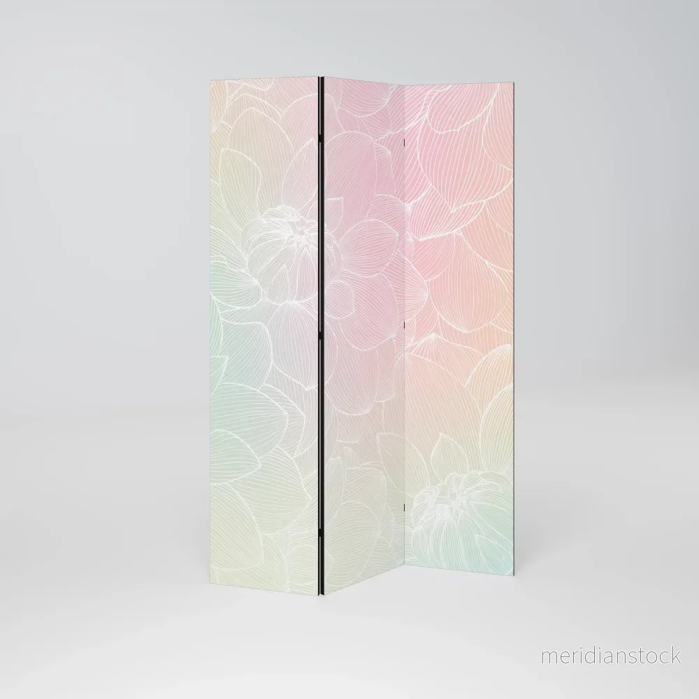ELEGANT FLORAL FUSION Dekorativ rumsavdelare – 3 paneler