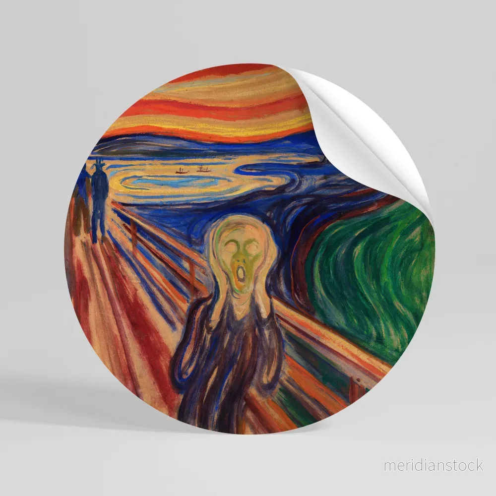 THE SCREAM Rund väggdekal THE SCREAM Rund väggdekal