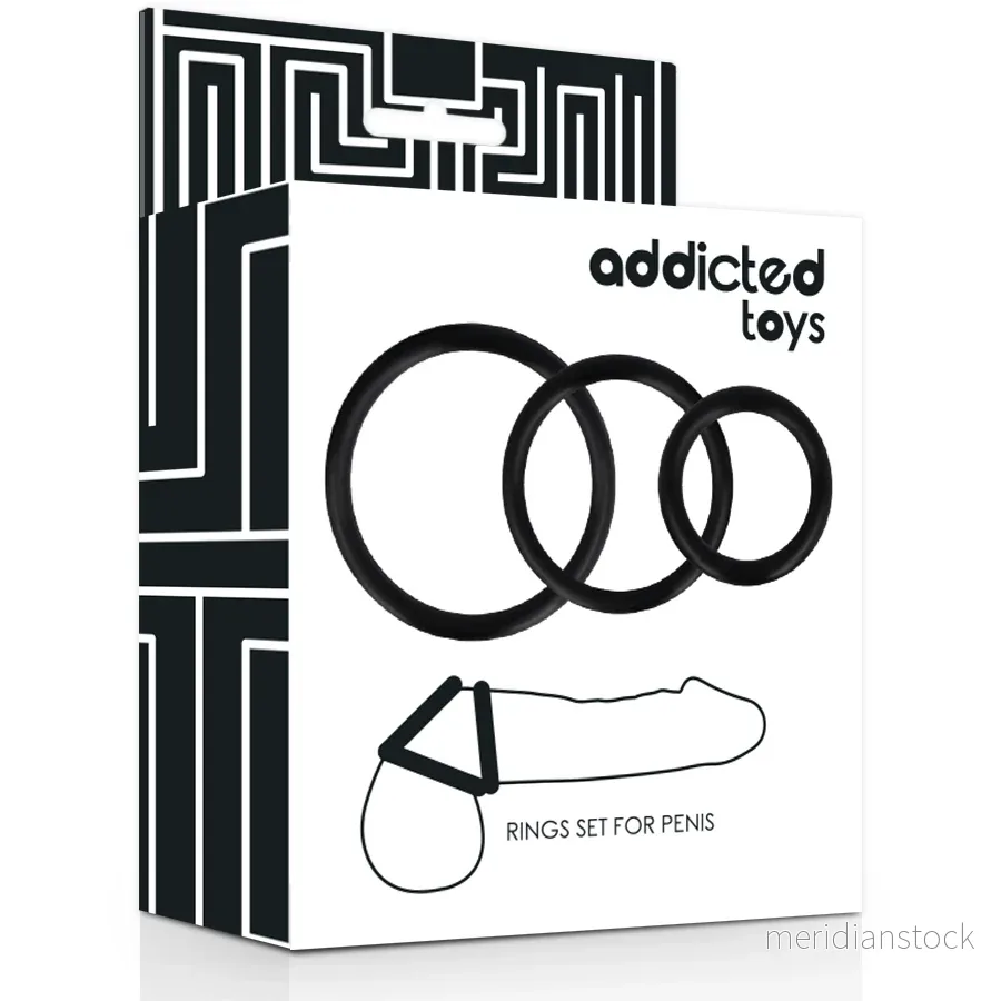 ADDICTED TOYS - RINGS SET FOR PENIS BLACK - Bild 3