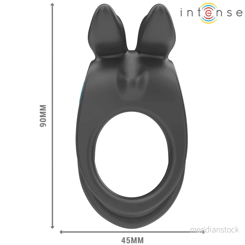INTENSE - SAM VIBRATOR DOUBLE PENIS RING 10 VIBRATIONS BLACK - Bild 3