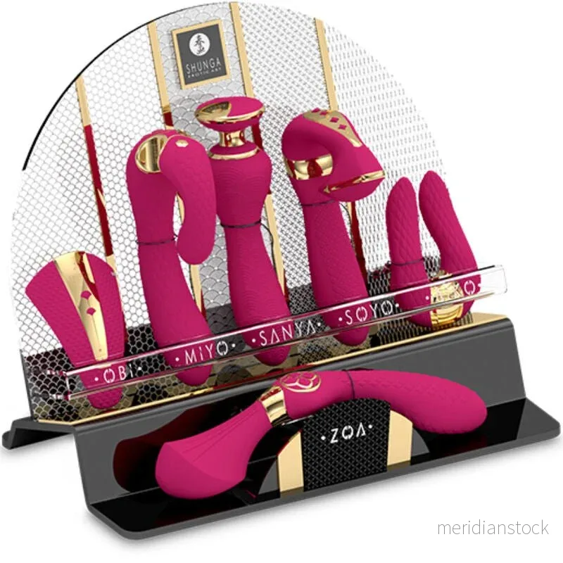 SHUNGA - DISPLAY OF 6 FUCHSIA INTIMATE MASSAGERS - Bild 3
