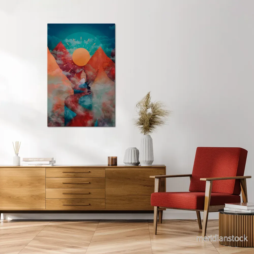 THE DEER MOUNTAIN Vertical Canvas Print - Bild 2