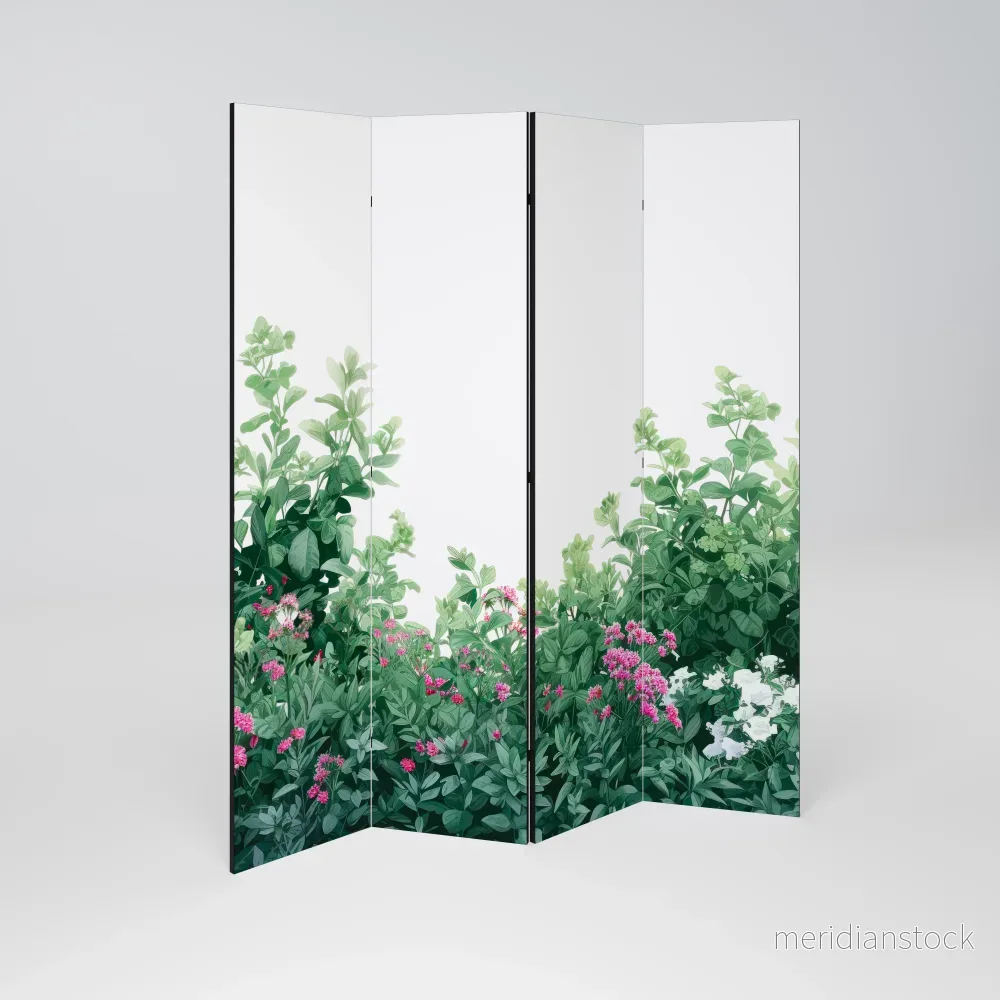 FLORAL SERENITY BARRIER Rumsavdelare 4 paneler - Bild 2