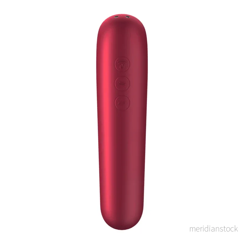 SATISFYER - DUAL LOVE VIBRATOR AND SUCTIONER WITH PULSED AIR RED - Bild 3