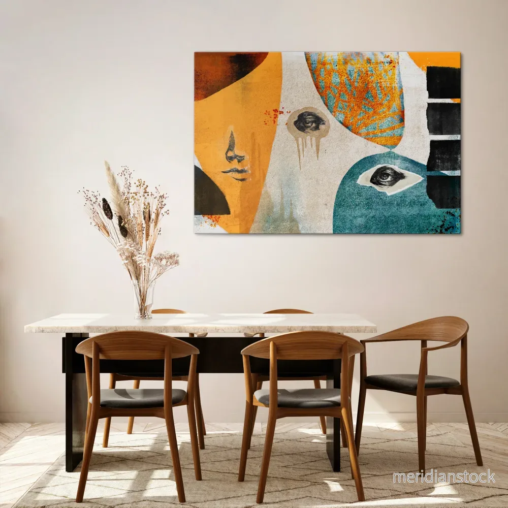 ABSTRACT FACES Horizontal Canvas Print ABSTRACT FACES Horizontal Canvas Print