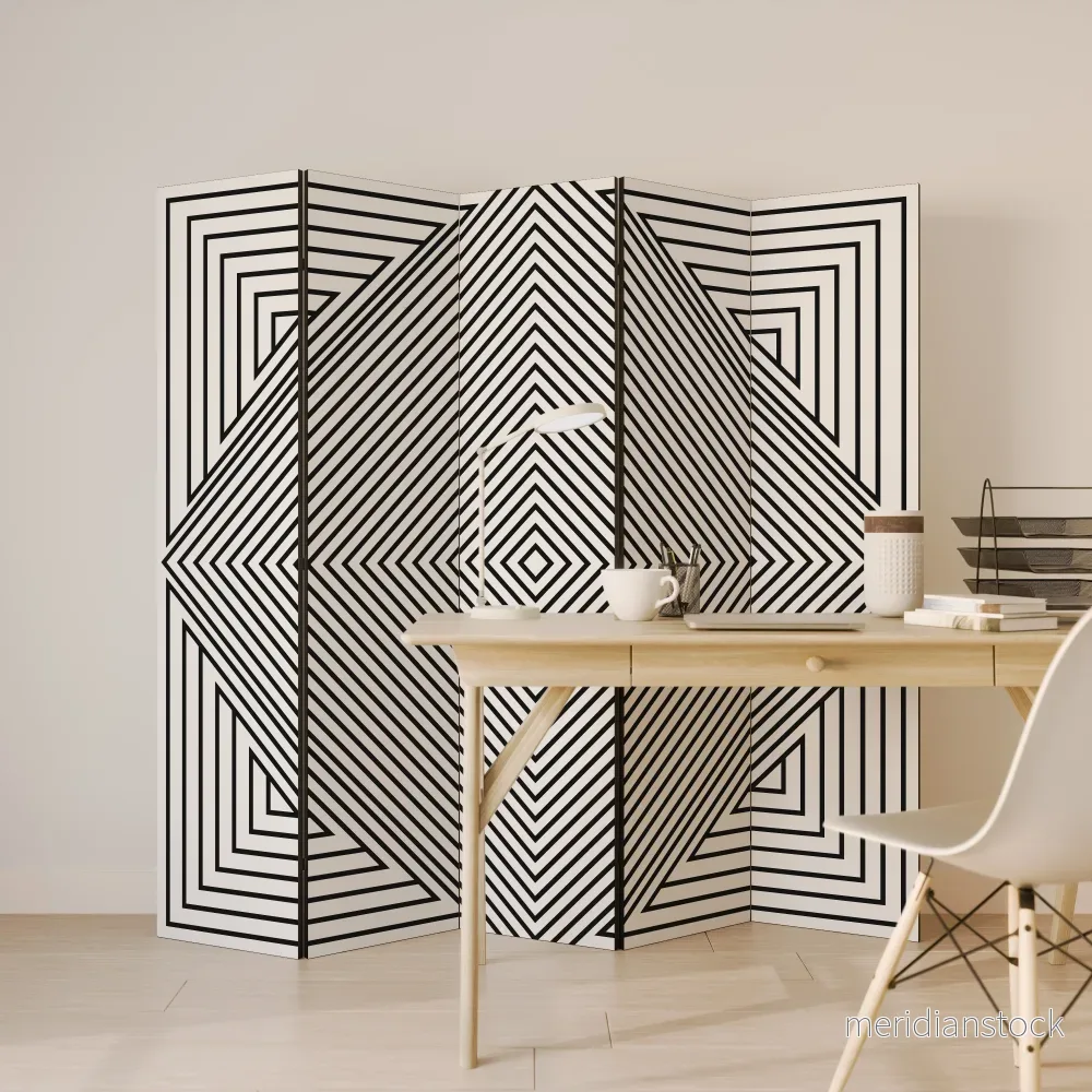 POLYGON ILLUSION Dekorativ rumsavdelare – 5 paneler - Bild 3