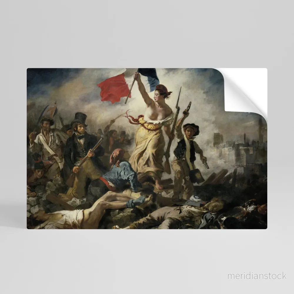 LIBERTY LEADING THE PEOPLE Självhäftande Horisontell Poster - Bild 2