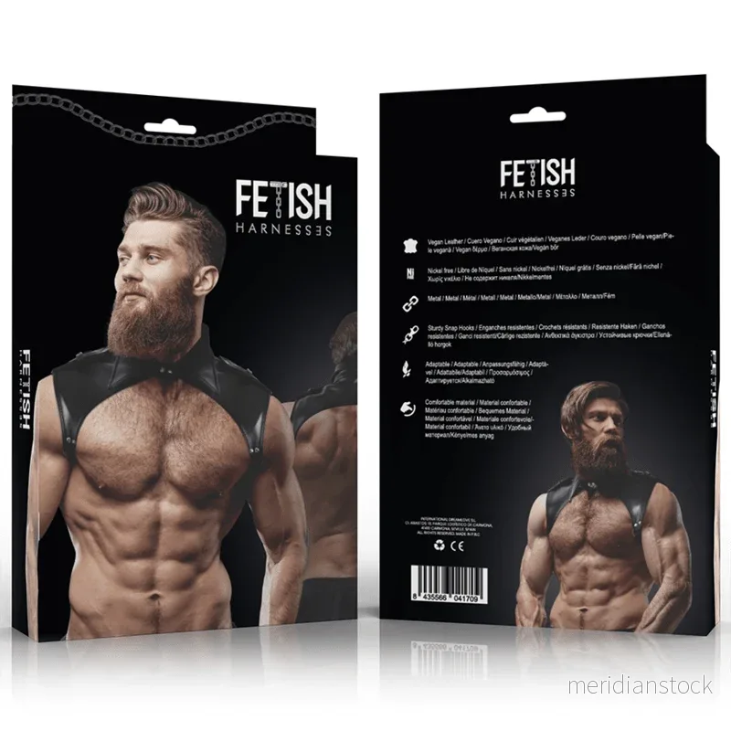 FETISH SUBMISSIVE ATTITUDE - MENS BRIGADE ADJUSTABLE ECO-LEATHER NECK HARNESS - Bild 3
