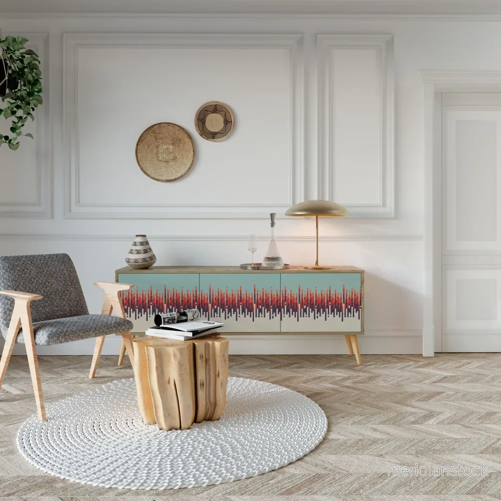 CHROMA CONTOURS TV-bänk med 3 dörrar - Bild 3